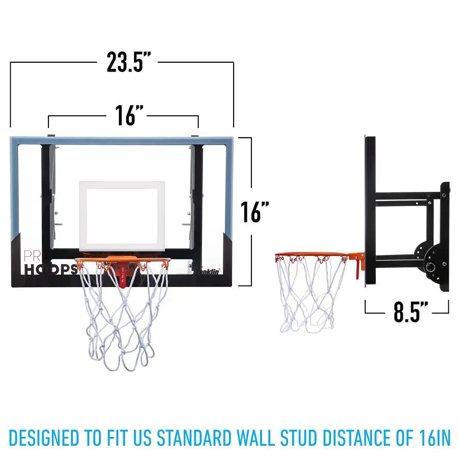 Take your game to the next level with this wall mounted basketball hoop from Franklin Play, engineered for steady rebounds and versatile indoor or outdoor use.
