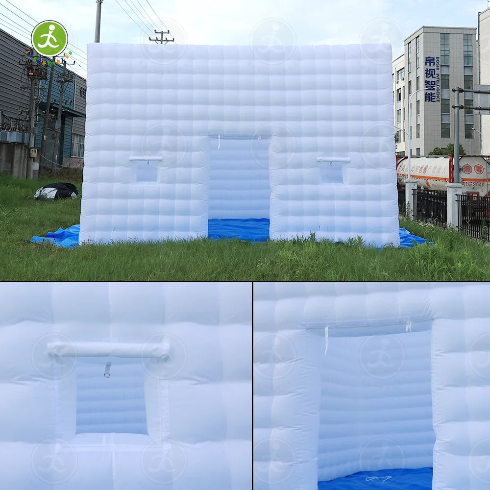 6m Winter Inflatable Nightclub Tent With Blower White Party Music Bar