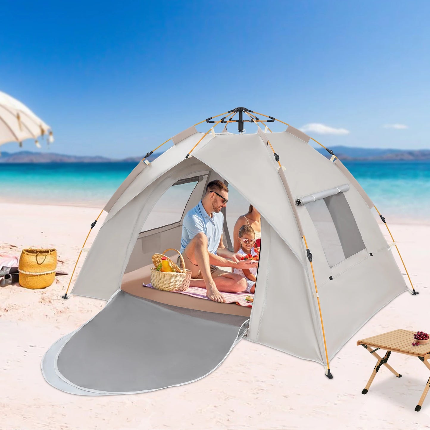 Two Person Outdoor Folding Tent Quick Automatic Opening Waterproof Camping Tent