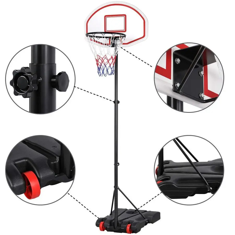 Portable Adjustable Basketball Hoop For Kids Outdoor Indoor Youth Stand 6 Feet