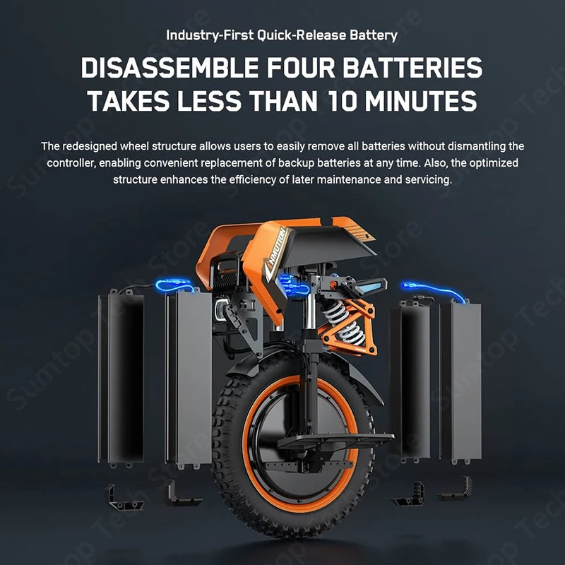 INMOTION Adventure V14 Electric Unicycle 70 Km Per Hour High Torque EUC