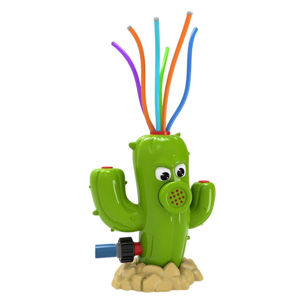 Fire Hydrant Cactus Sprinkler Toy Spinning Rotating Sprinkler For Backyard