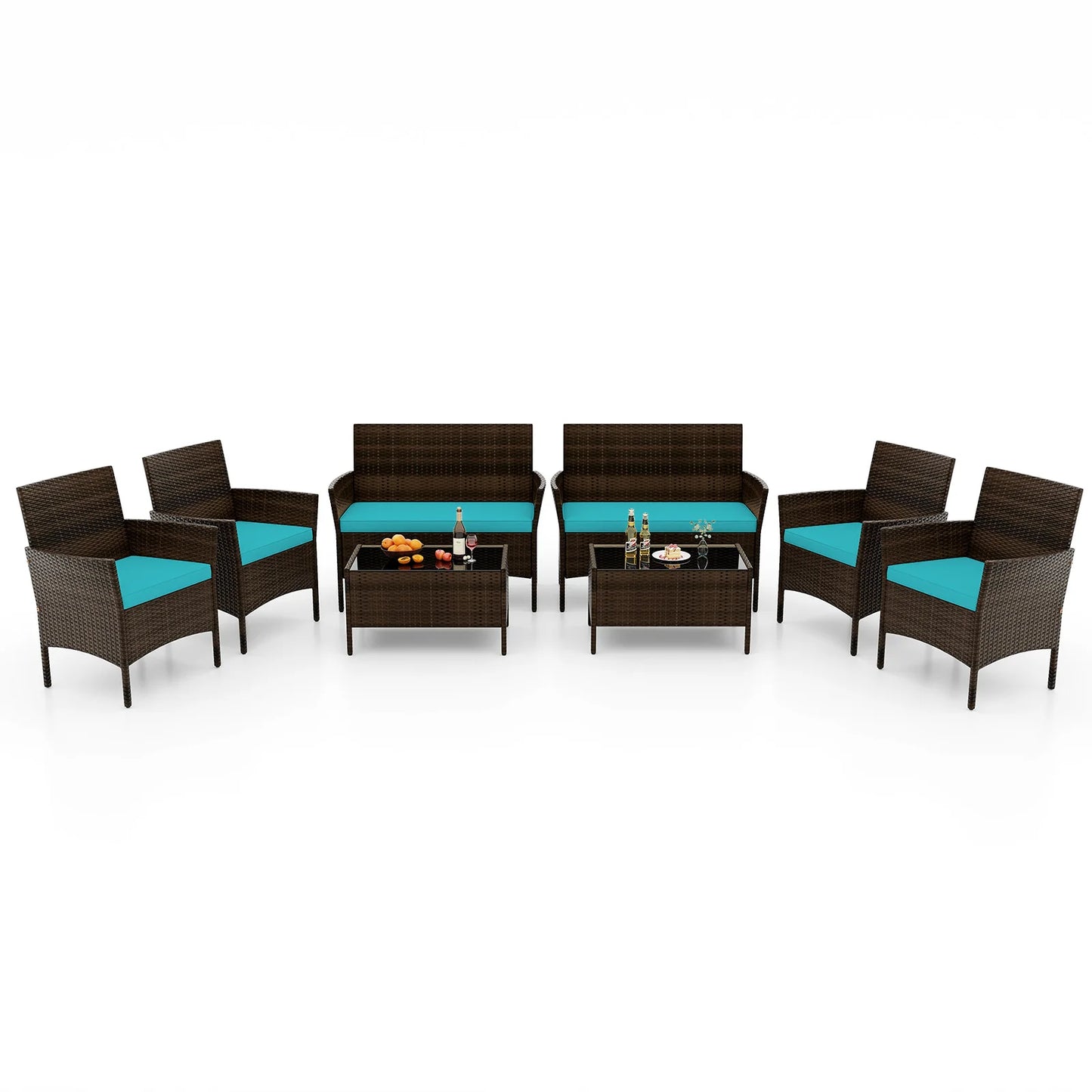 Experience relaxed outdoor evenings with the HOMASIS 8 Piece Patio Set, designed for your durability, comfort, and easy maintenance, so hosting feels effortless year round.