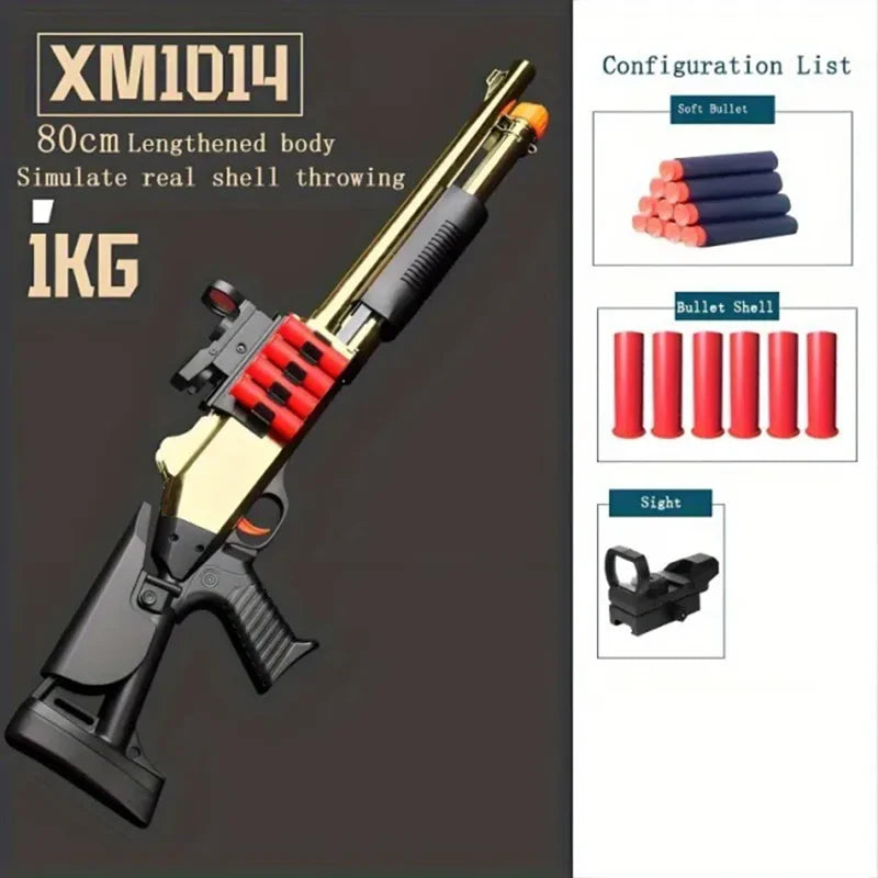 Experience action packed pretend play with the ZHENDUO Soft Bullet Toy Gun, a battery free shotgun inspired toy built for safe, immersive fun you can enjoy.