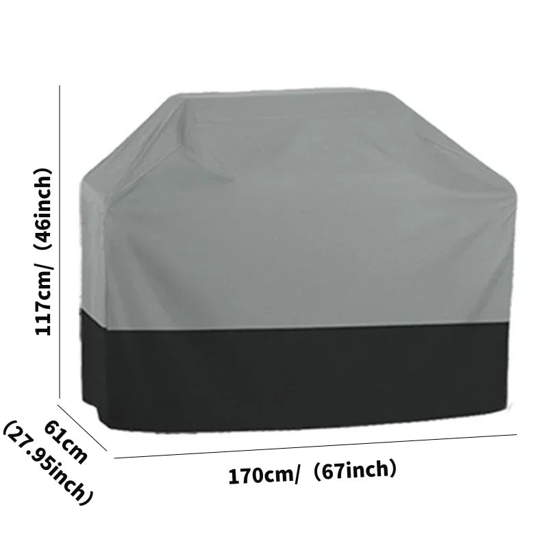 210D Outdoor BBQ Cover Heavy Duty Weatherproof Grill And Oven Protector