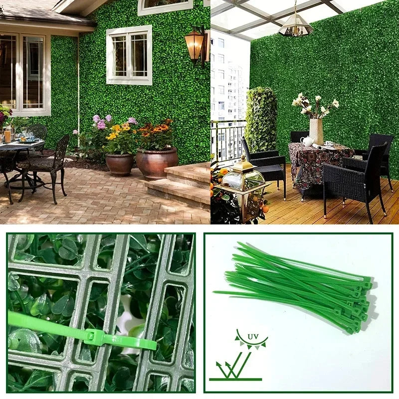 Create an outdoor oasis by transforming walls, fences, or backdrops into a lush, private retreat with these lifelike grass wall panels designed for lasting beauty.
