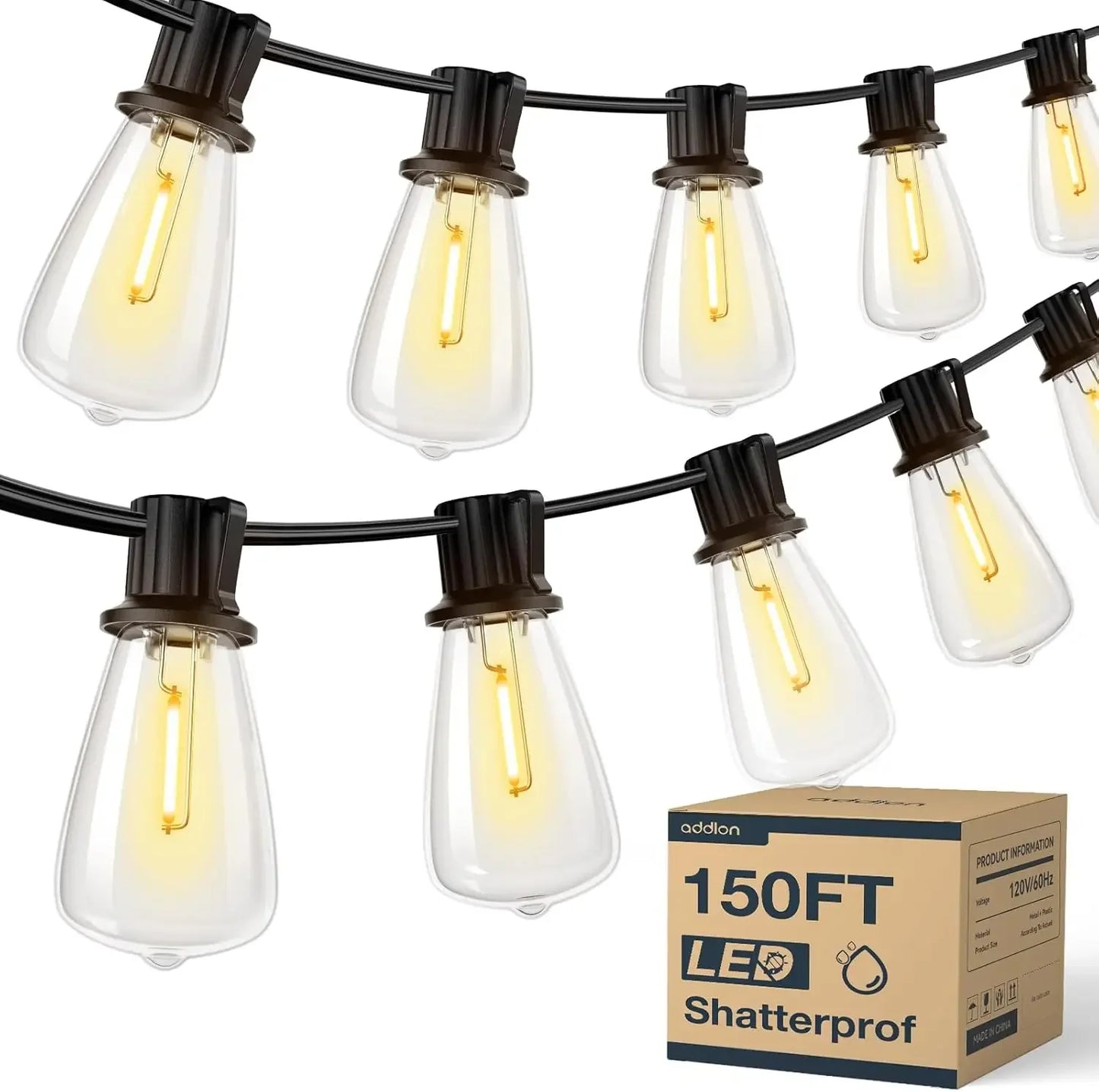Transform your outdoor spaces with MIMIRGBC 150Ft LED outdoor string lights, built to endure weather and daily use while delivering brilliant ambience.