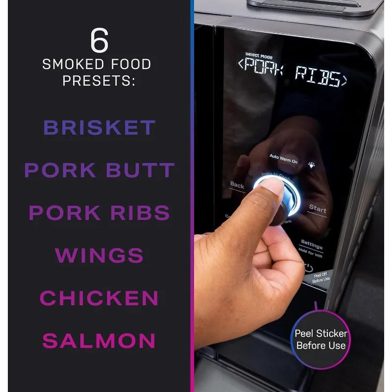 Smart Indoor Pellet Smoker With WiFi And 5 Smoke Control Settings