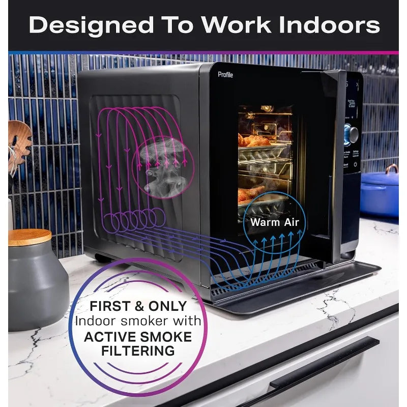 Smart Indoor Pellet Smoker With WiFi And 5 Smoke Control Settings