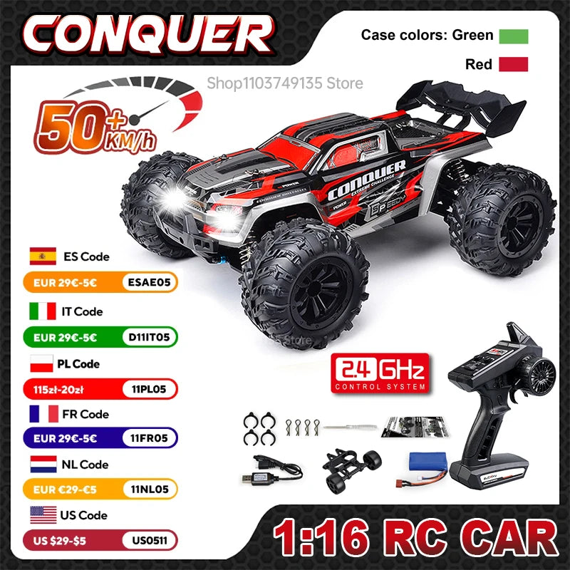 Unleash bold off road adventures with the WLtoys 1 16 Scale Large RC Car, delivering high speed, rugged durability, and realistic handling for fearless junior drivers.