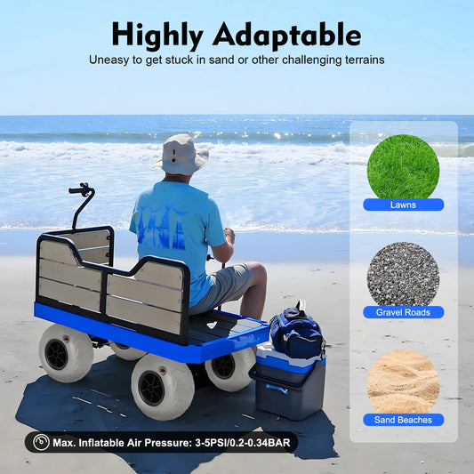 9 Inch Beach Cart Wheels Inflatable Replacement Balloon Tires