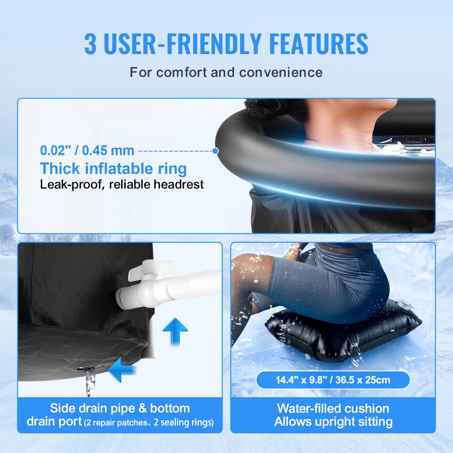 Get cold therapy on demand with this portable ice bath tub from SucceBuy, designed to help you recover faster after intense workouts.