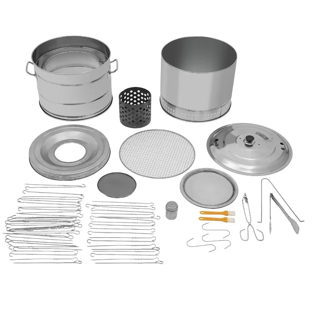 Stainless Steel Barbecue Charcoal Grill With 50 Skewers For Camping