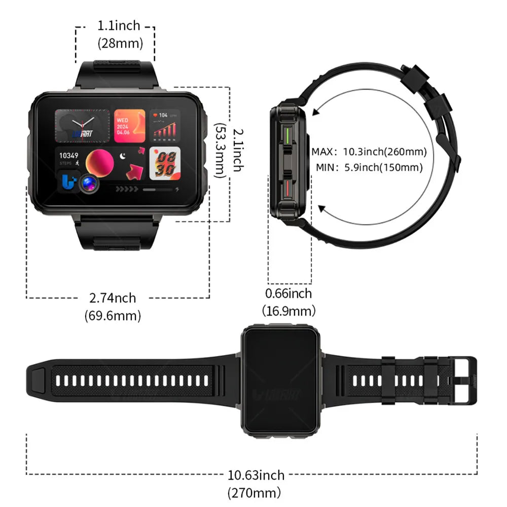 Lokmat Appllp 5 Max Android Watch Phone 4G Calls Dual Camera