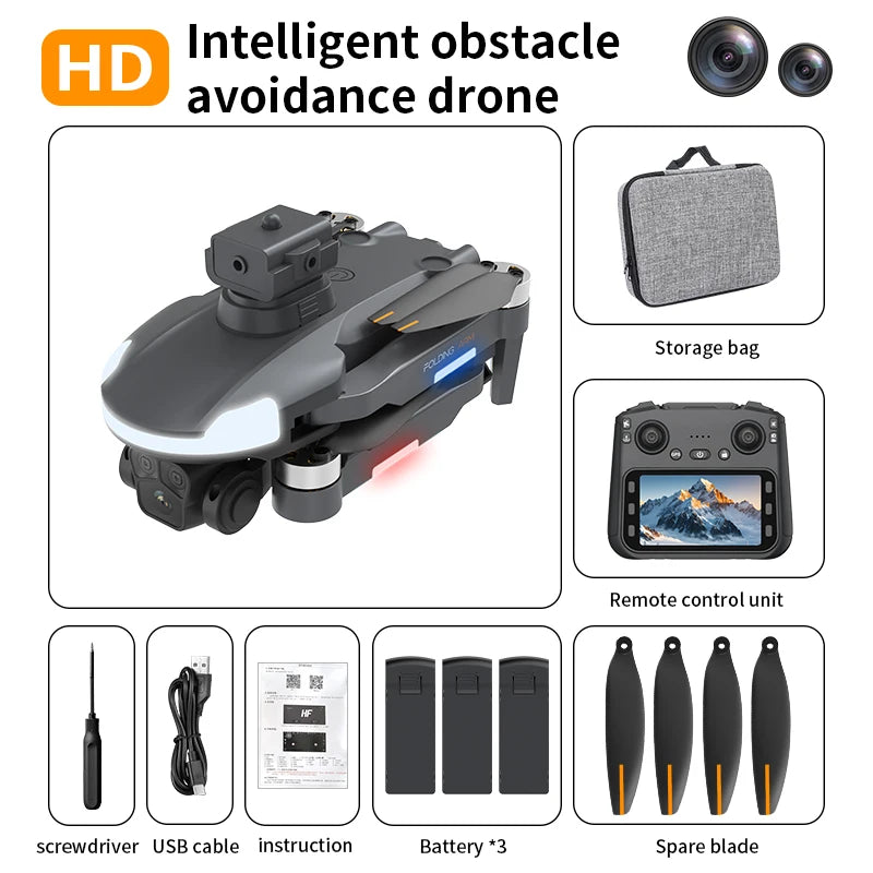 JIKEFUN GPS RC Drone 8K HD Dual Camera UAV WiFi FPV Brushless Quad