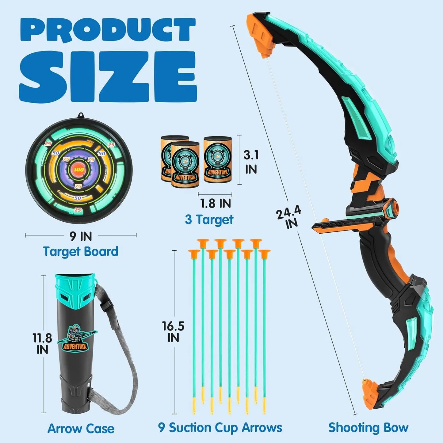 You’ll enjoy a thrilling archery adventure with the LED Light Up Bow and Arrow Set for outdoor play.