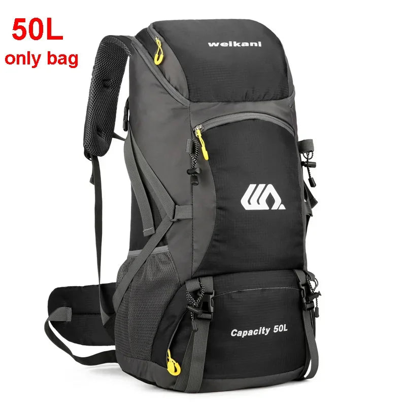 50L Travel Backpack For Outdoor Hiking Camping Nylon Waterproof Rucksack