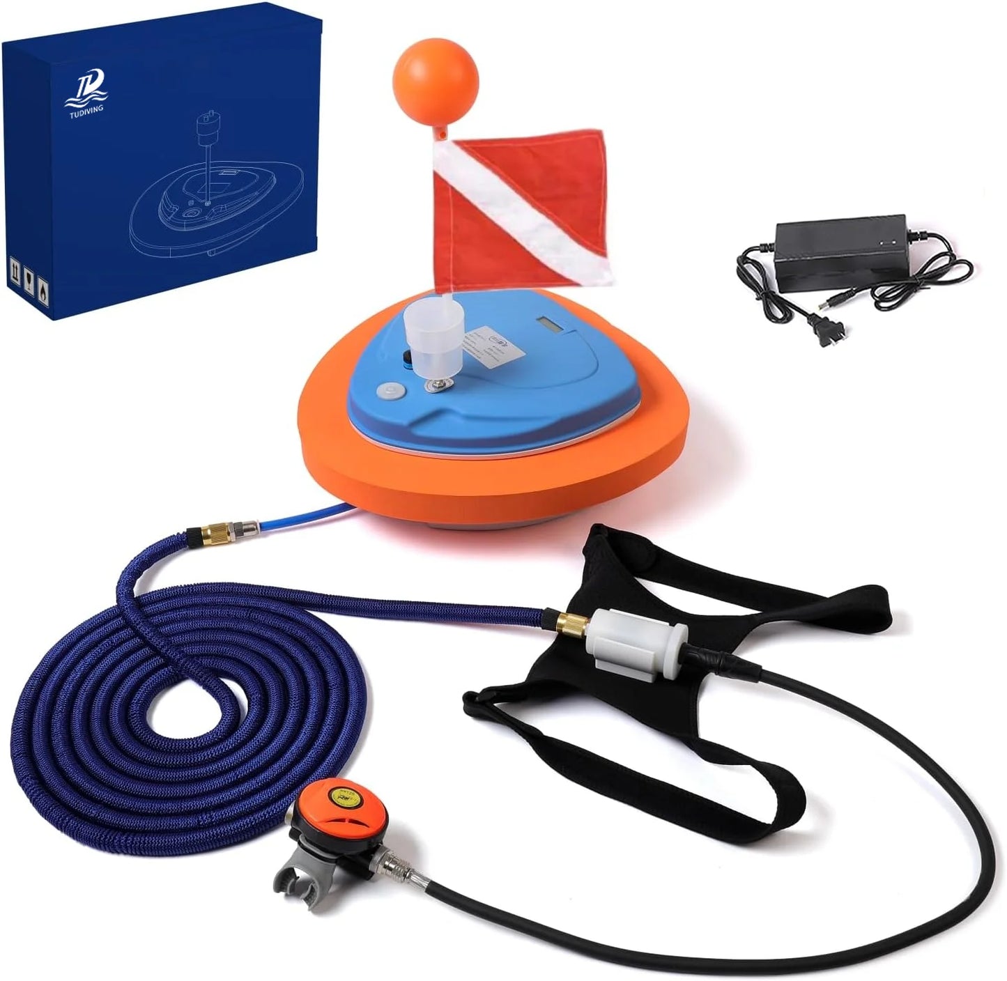 From TUDIVING, this compact scuba ventilator unlocks cable-free dives with dependable breathing down to 12 meters, so you explore more with less gear and greater peace of mind on every ascent.