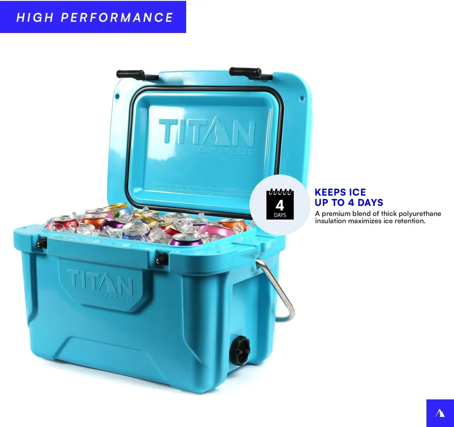 Hard Ice Chest Cooler Roto Molded With Microban Protection And Deep Freeze