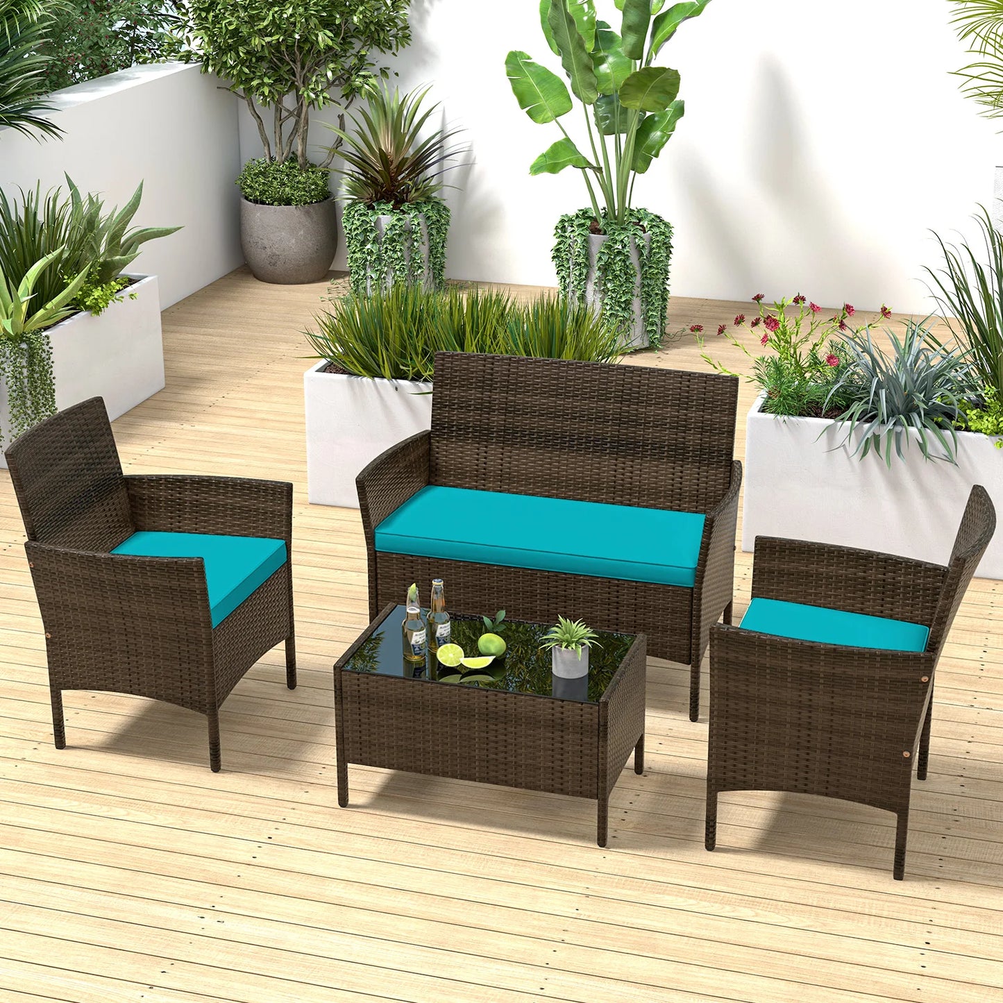 Experience relaxed outdoor evenings with the HOMASIS 8 Piece Patio Set, designed for your durability, comfort, and easy maintenance, so hosting feels effortless year round.
