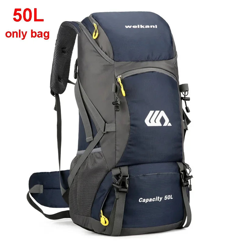 50L Travel Backpack For Outdoor Hiking Camping Nylon Waterproof Rucksack