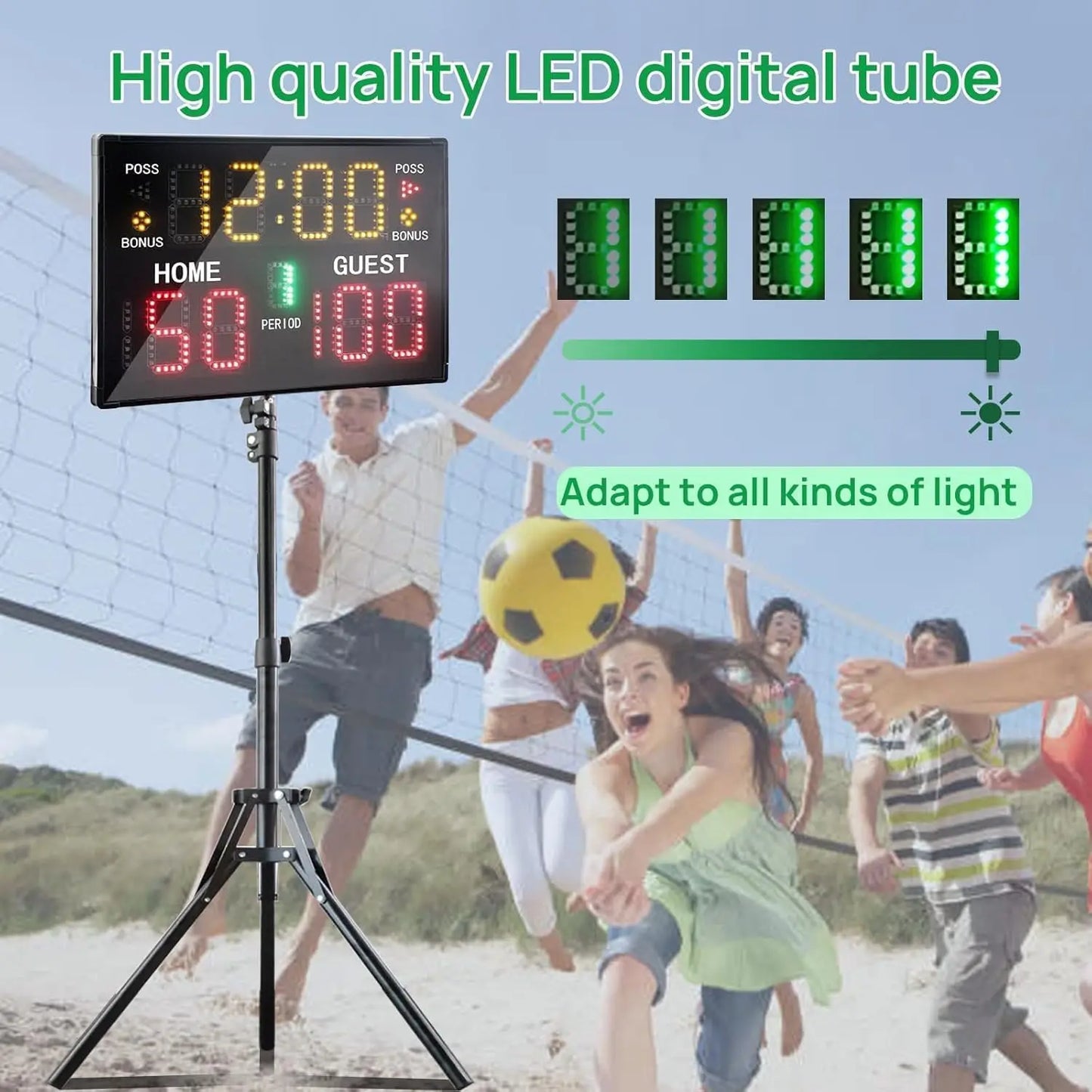 Digital Scoreboard With Timer And Remote For Baseball Tennis Ping Pong