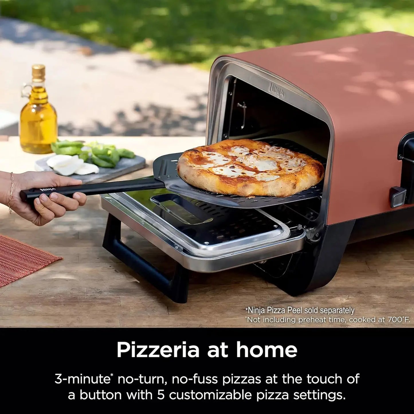 Woodfire Outdoor Pizza Oven 8 In 1 Portable Electric Roaster Heats To 700F