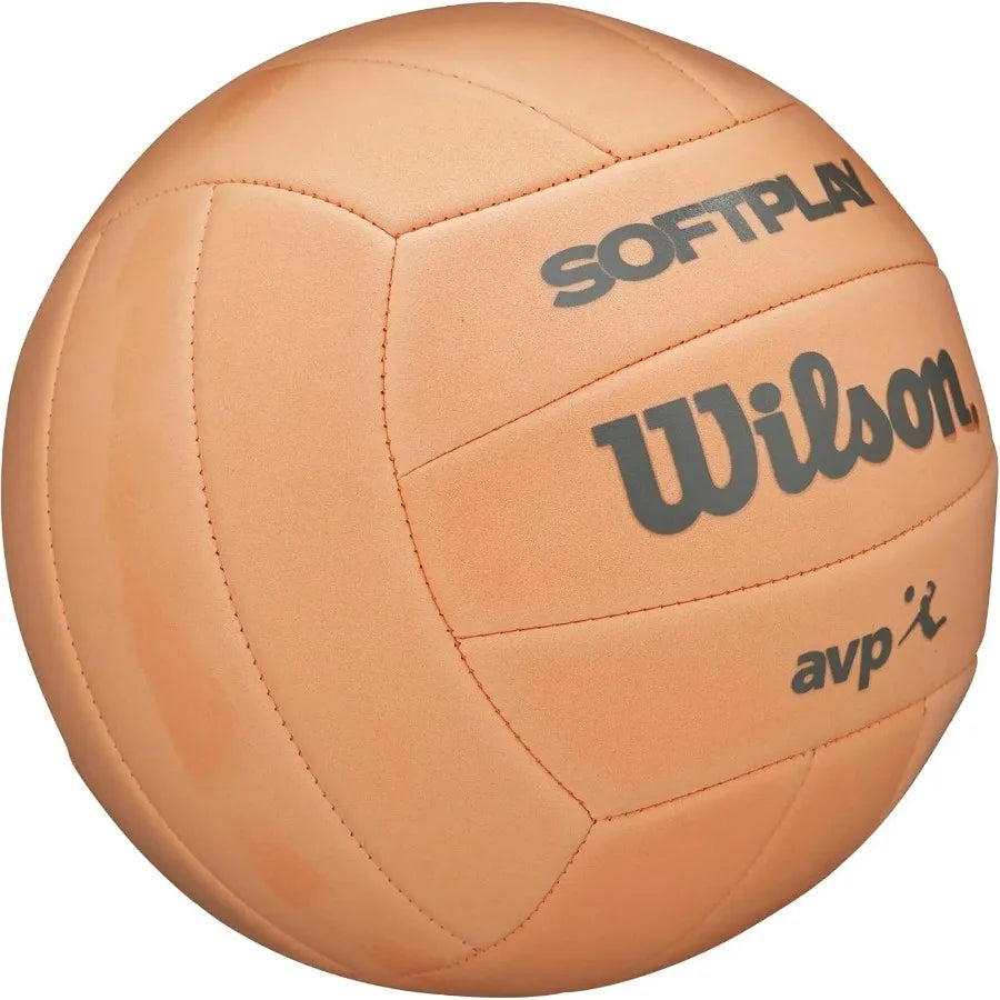 Soft Volleyball Official Size Orange For Indoor And Outdoor Play