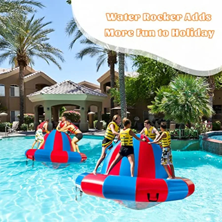Turn your backyard into a lively play zone with the OLOEY Inflatable Dome Rocker Bouncer.