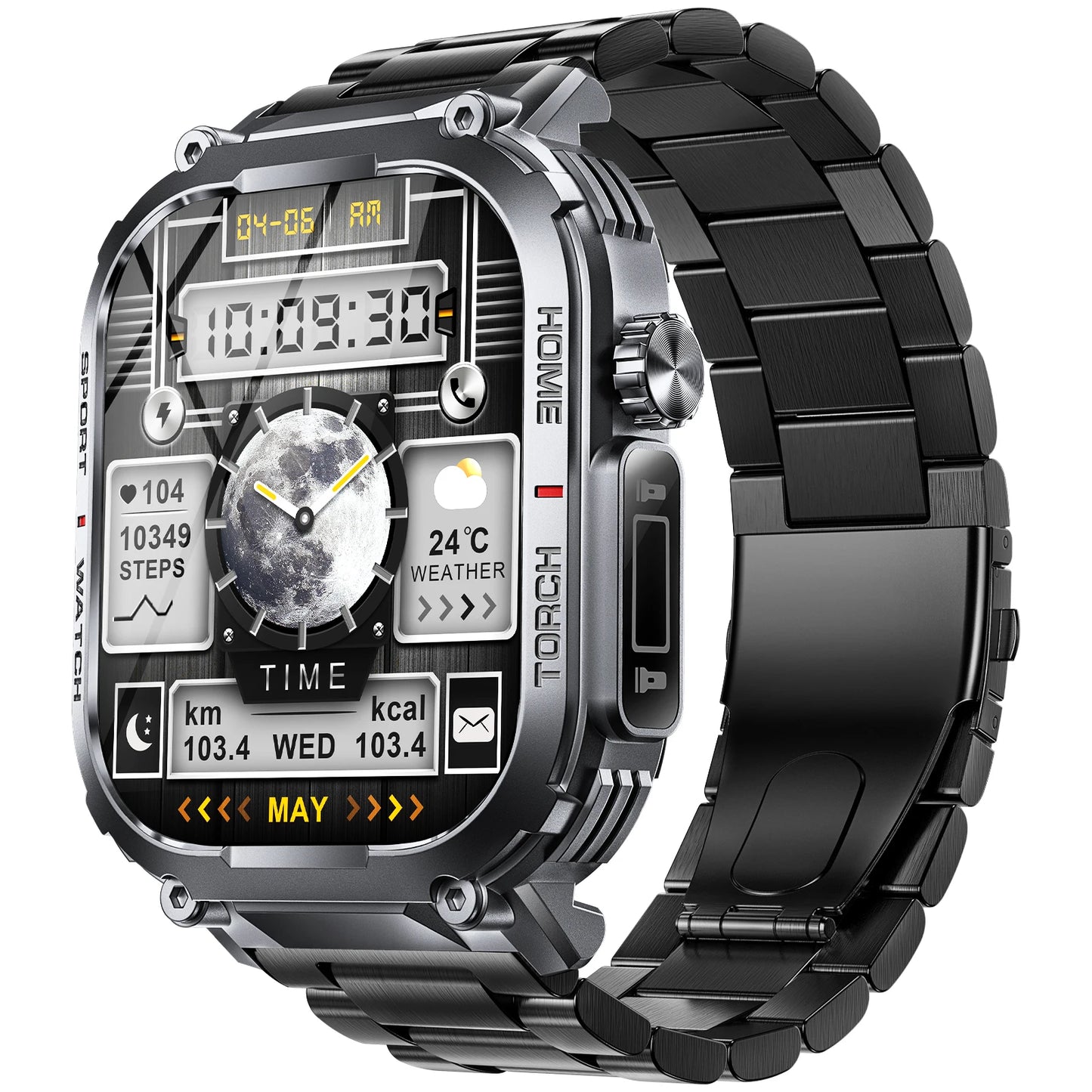 EIGIIS 2024 Smart Watch Men 3ATM Waterproof 2.02 Inch S320B Compass Heart Rate