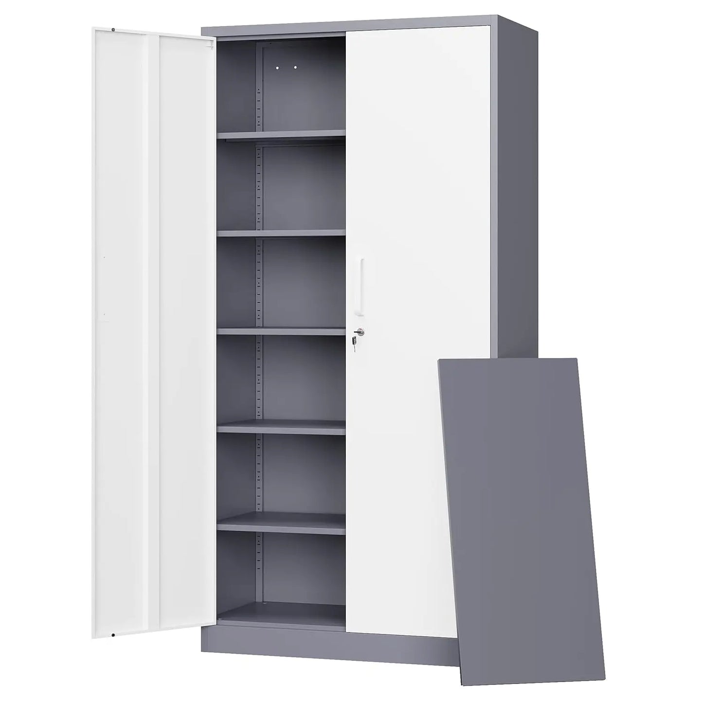 Metal Garage Storage Cabinet With Locking Doors Adjustable Shelves