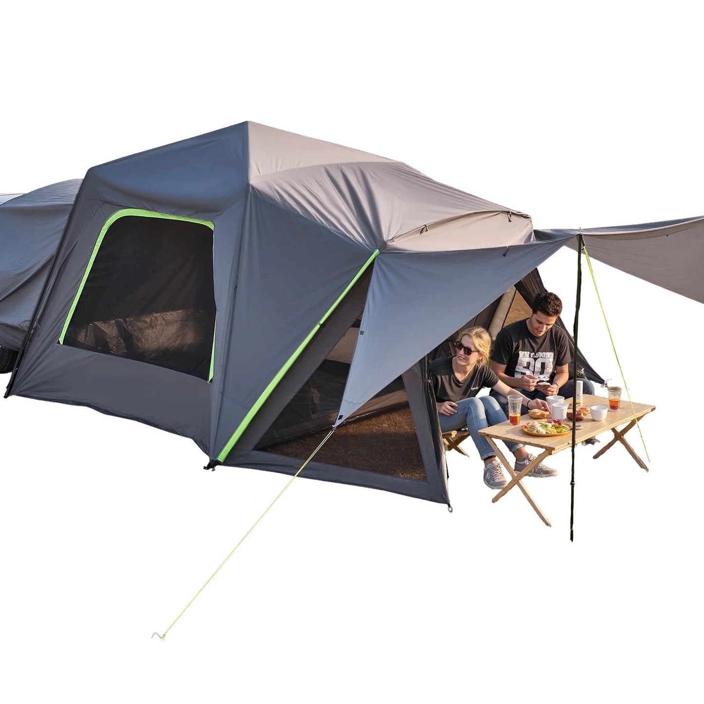 SucceBuy SUV Tent Camping Waterproof PU2000mm Double Layer Shade Mesh Windows