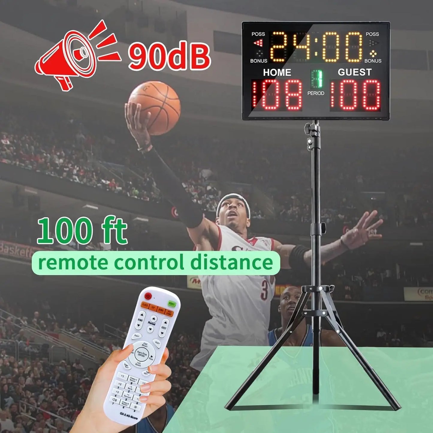 Digital Scoreboard With Timer And Remote For Baseball Tennis Ping Pong