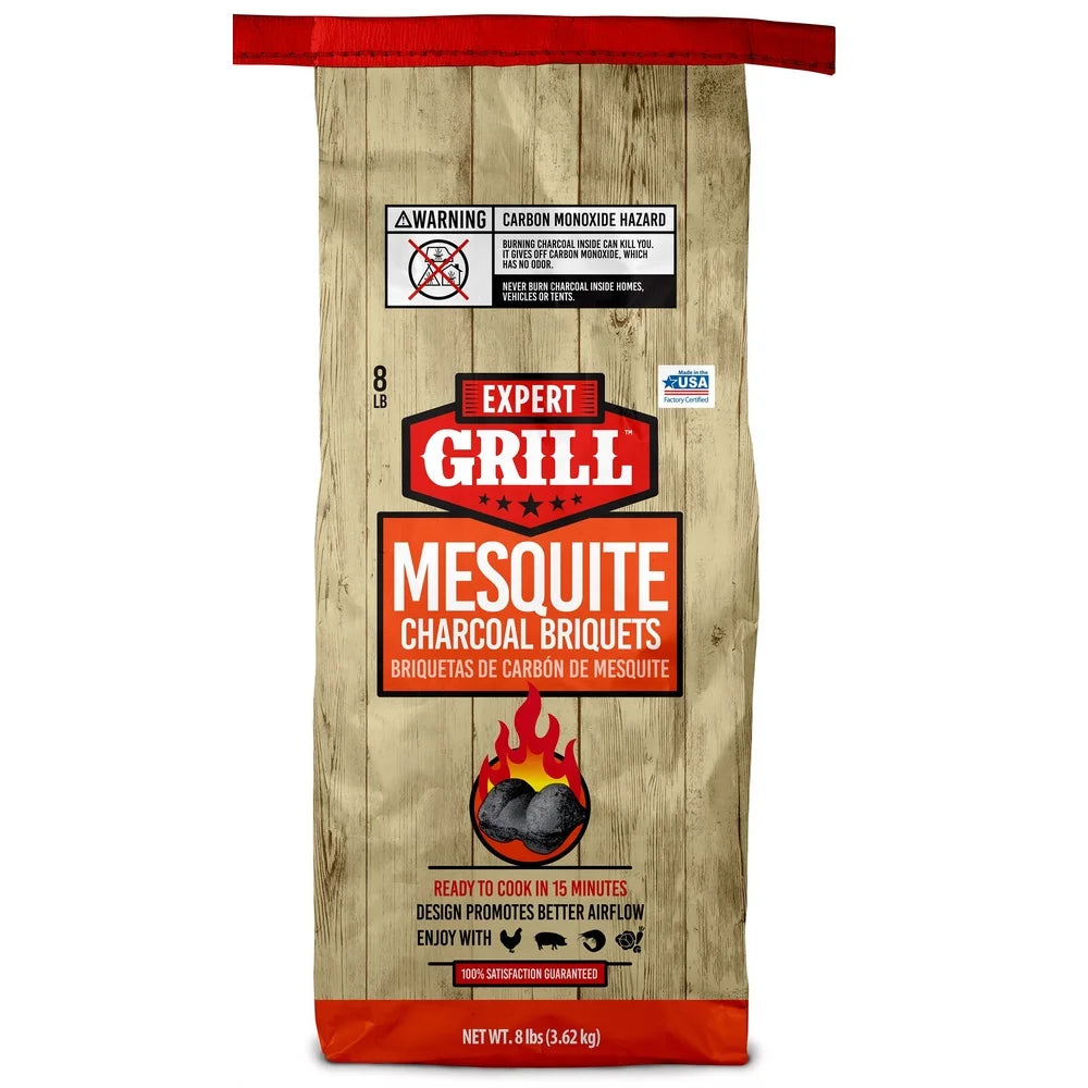 Mesquite Charcoal Briquettes 8 Lb Bag For Grilling And Smoking