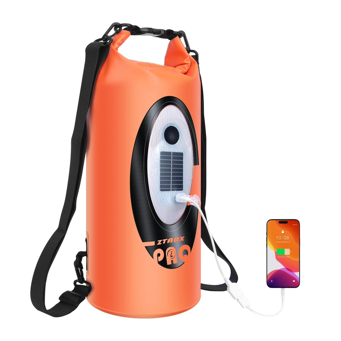 Selorss Solar Bluetooth Hiking Backpack Waterproof With Built In Speaker