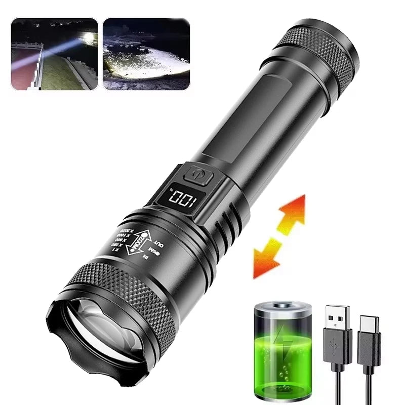 Light up every adventure and emergency with a high-power LED flashlight that adapts to your needs.