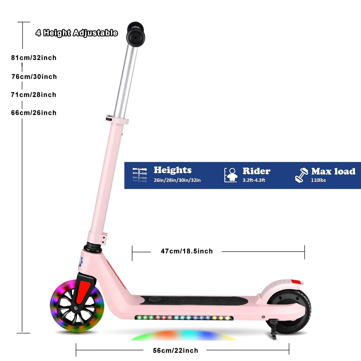 Your child will conquer playground routes and neighborhood sidewalks with confidence, color, and safety, as CAROMA gives you a dependable kid-friendly scooter built to grow with them.