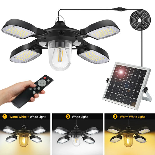 Amaryllis 192 LED Solar Powered Barn Light Outdoor Dual Motion Sensor 1000LM