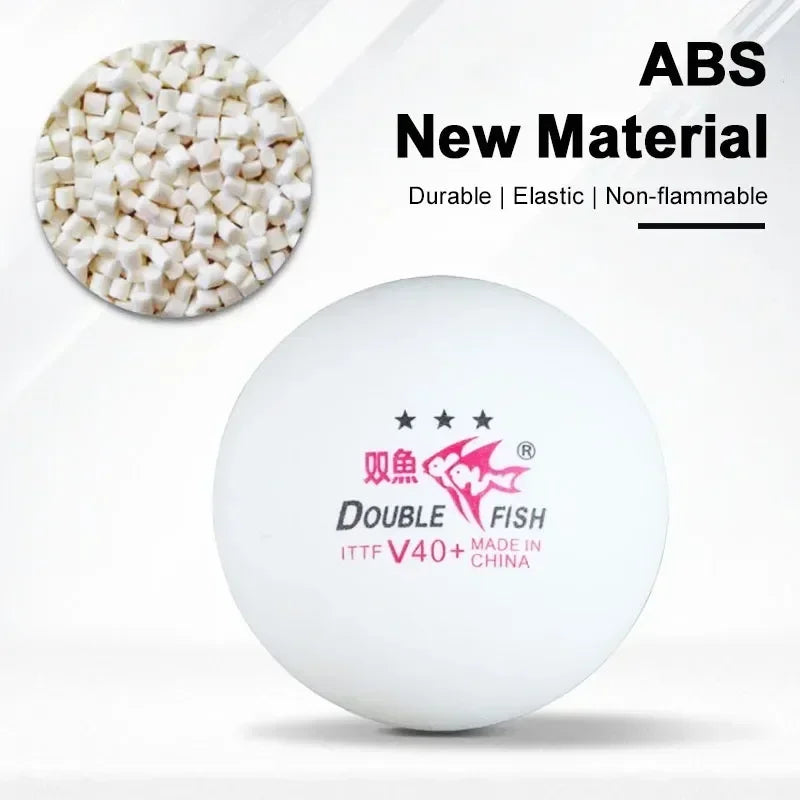 Original DOUBLE FISH V40+ 3 Star 30Pcs Ping Pong Ball Seamed ABS New Material Table Tennis Balls ITTF Standard Ping Pong Balls