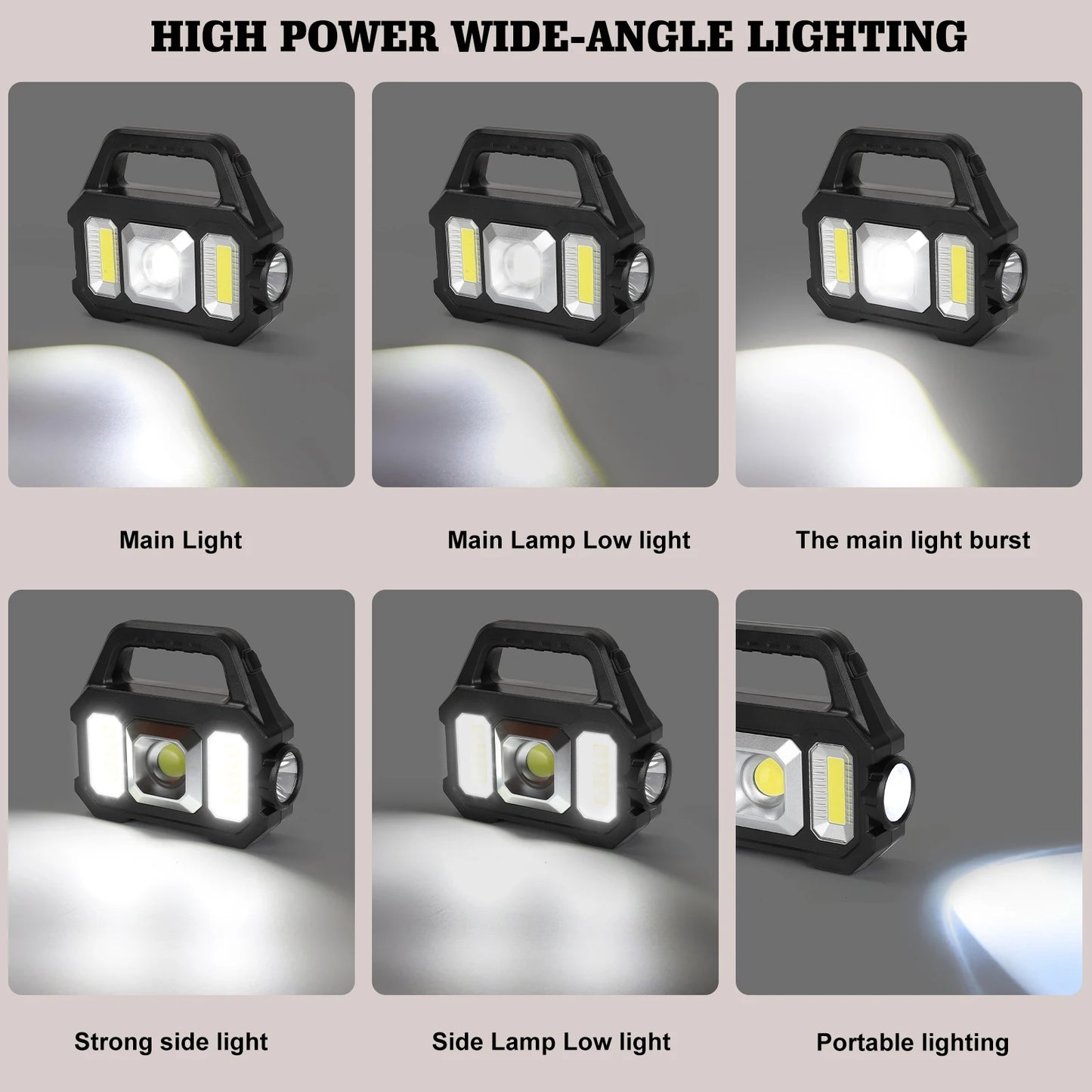 From NONE, this 2000 lumen solar powered LED flashlight gives you dependable, bright illumination for your camping, emergencies, and outdoor work.