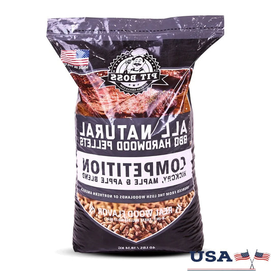 Competition Blend Hardwood BBQ Pellets Maple Hickory Cherry 40 Lb Long Burn