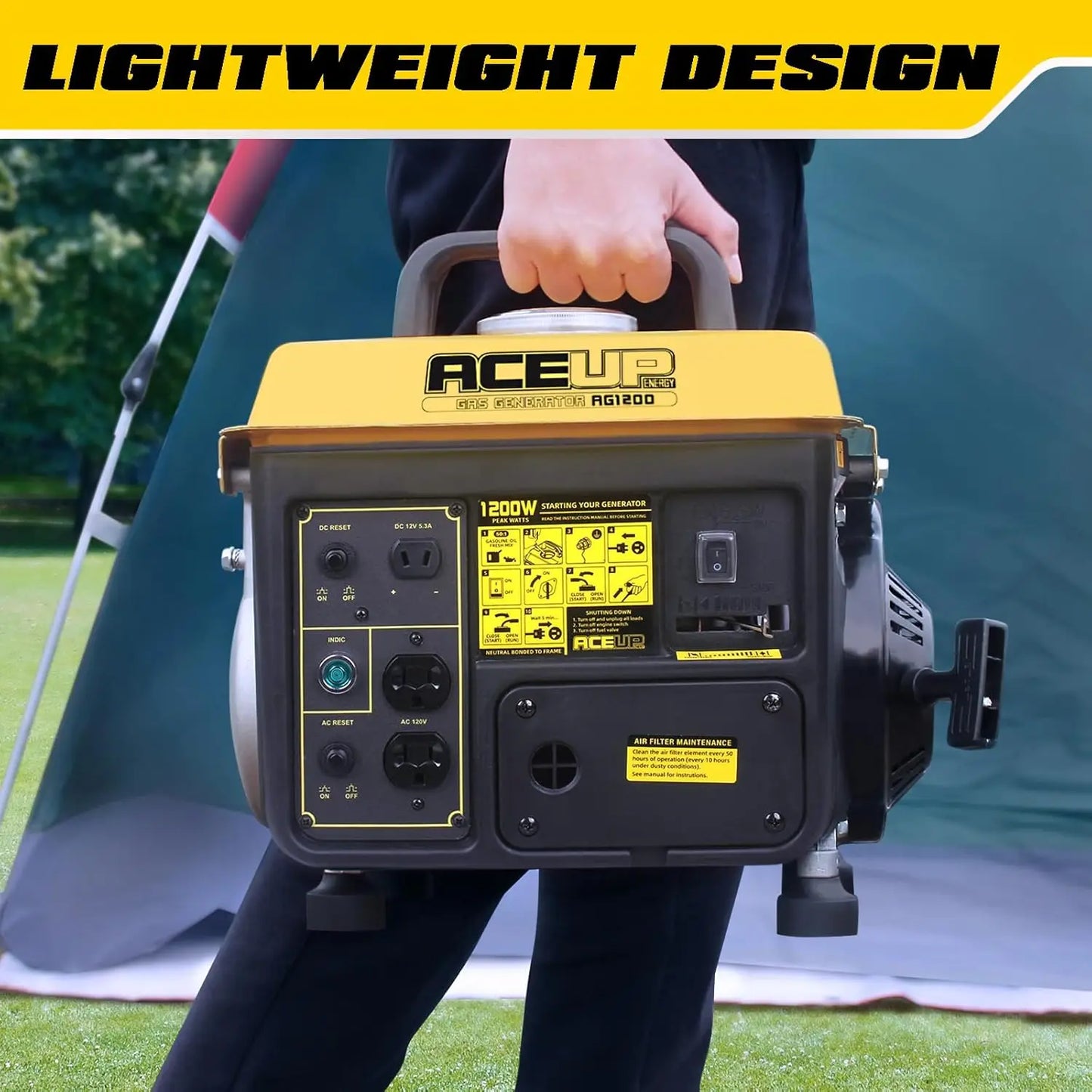 Power wherever you roam with the XMSJ 1200W gas powered generator, your reliable partner for home backup and outdoor adventures.