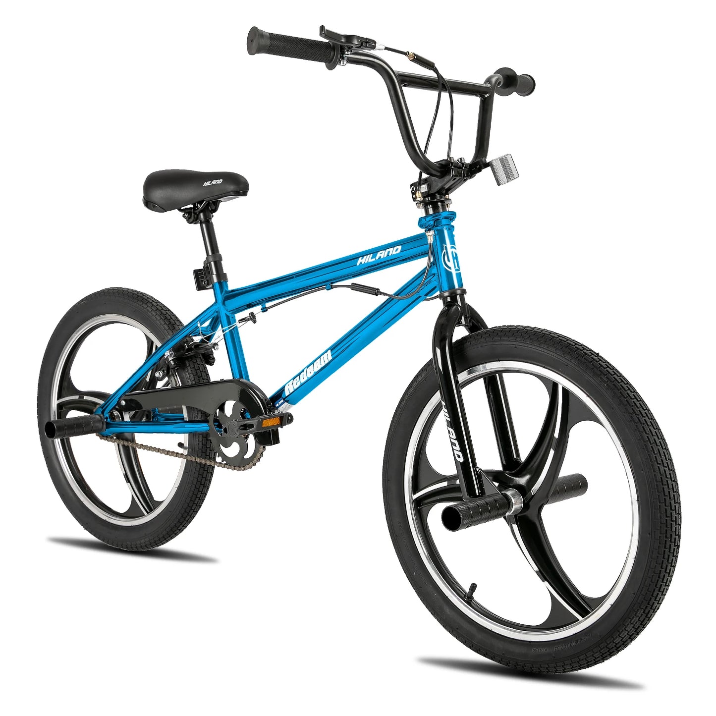 Hit the park with confidence on the Hiland 20 Inch Kids BMX Bike, designed for ages 5 to 12 to master freestyle and fearless, long lasting fun that grows with them.