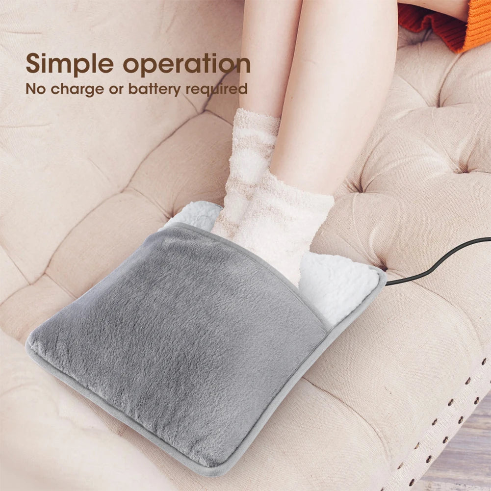 Shunmaii Winter Electric Foot Warmer Heating Pad USB Foot Blanket for Home