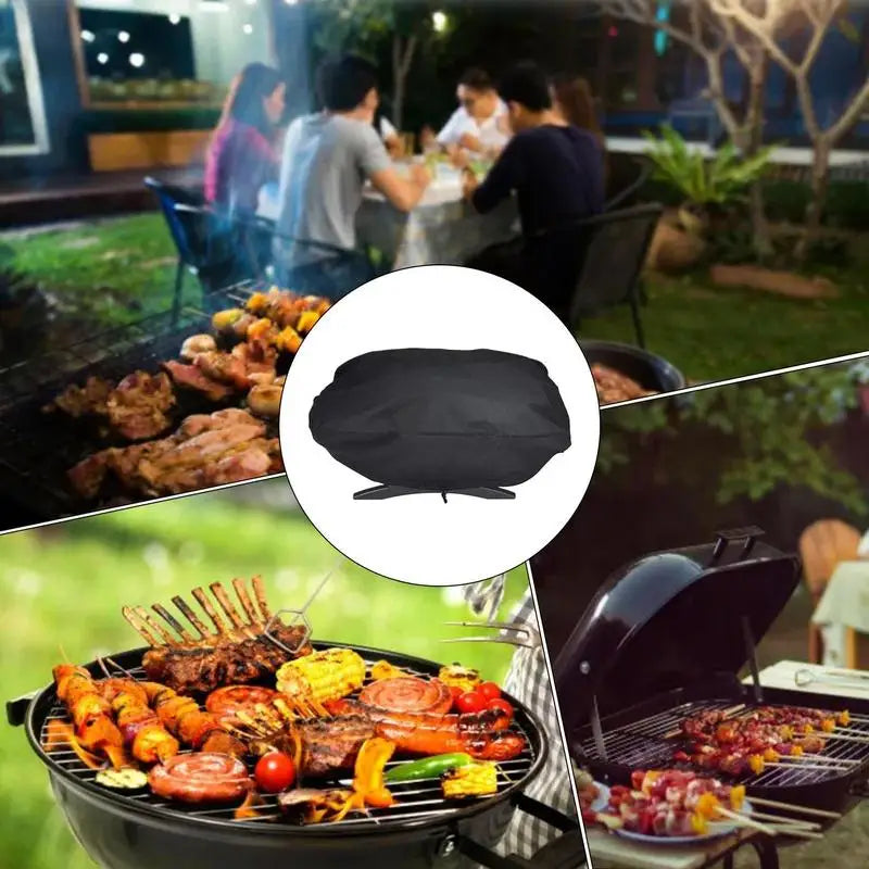 Protect your grill from rain, dust, and sun with this durable 210D Oxford BBQ cover for year-round protection.