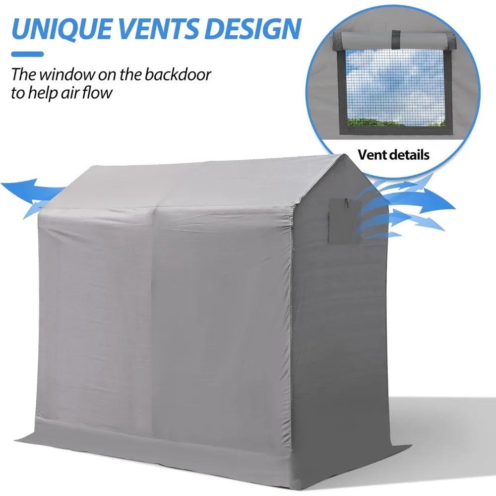 Protect your outdoor gear with a sturdy, portable storage shelter that accommodates bikes, lawnmowers, garden tools, and seasonal equipment, while staying easy to move and set up anywhere you need it.