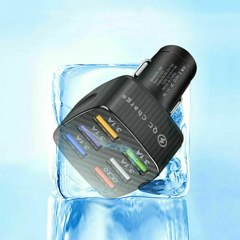 Power up on the go with a six-port USB car charger that delivers fast, reliable charging for all your devices, no matter how busy your car gets.
