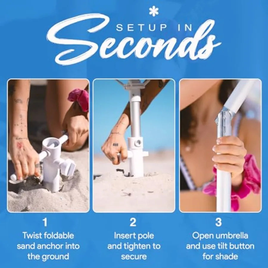 You experience reliable shade and beachside comfort with this 7Ft Heavy Duty Windproof Beach Umbrella, engineered to resist gusts, stand firm in sand, and enhance every sunny outing.