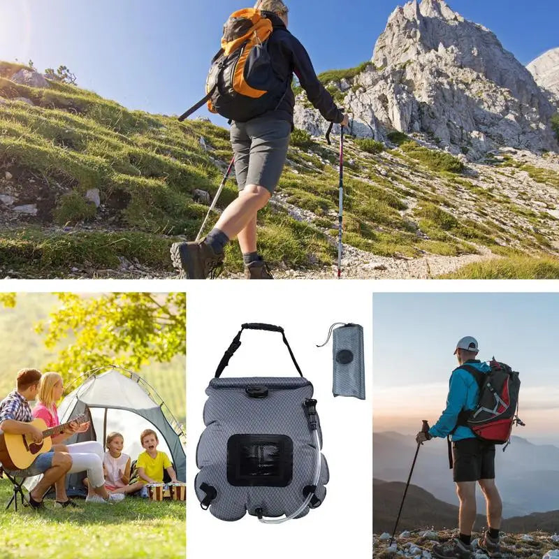 You can enjoy clean, refreshing showers anywhere with this rugged 20L Solar Shower Bag.