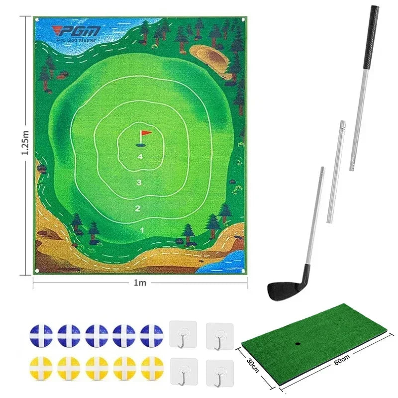 Turn any room into a focused golf practice zone with the PGM DJD040 indoor mini golf mat.